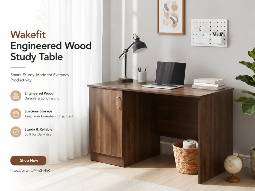 Wakefit engineered wood study table office desk